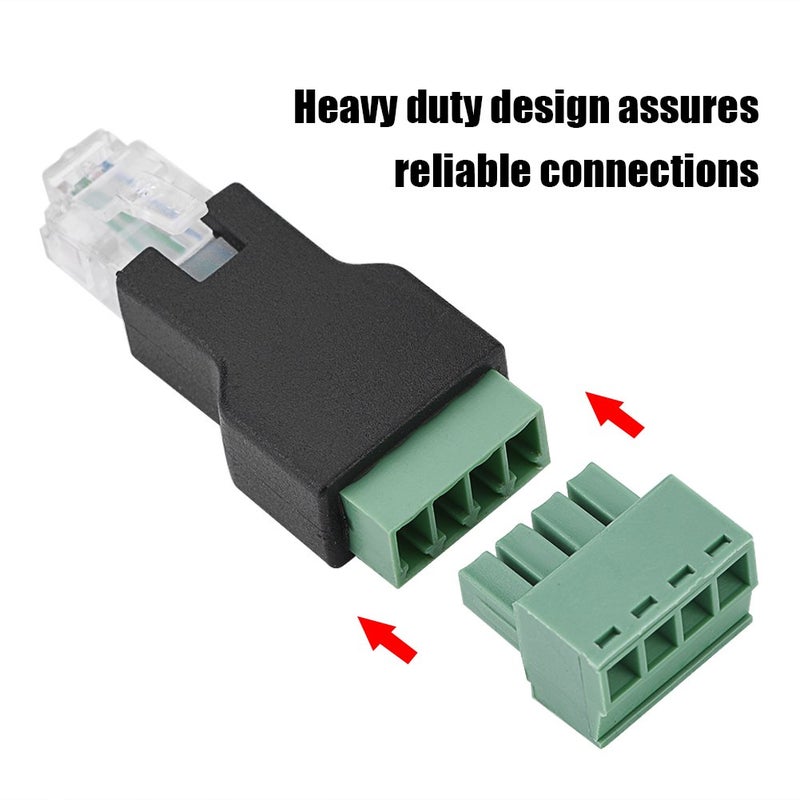 Zerone RJ11 Screw Terminal Adaptor, EIA/TIA 568B Wiring Standard, Shields Outside Electromagnetic Signal Interference, Compatible with Modem, 1 Pack - Image 4